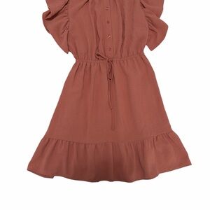 Good Luck Gem Casual Dress. Pink/orangish